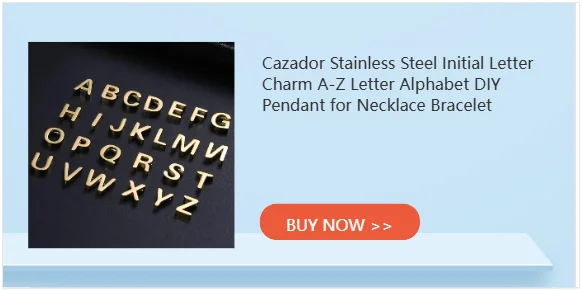 Cazador Gold Color Initial Letter Hexagon Pendant Necklaces for Women Stainless Steel A-Z Choker Chain Jewelry Birthday Gifts