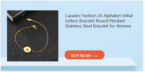 Cazador Gold Color Initial Letter Hexagon Pendant Necklaces for Women Stainless Steel A-Z Choker Chain Jewelry Birthday Gifts