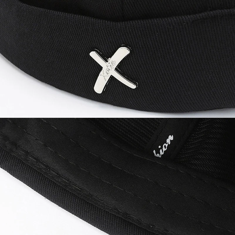 Vintage Men's Summer Cotton Brimless Skullies Cap Solid Color Street Portable Docker Hats Multipurpose Beanie Hat Hip Hop Hats