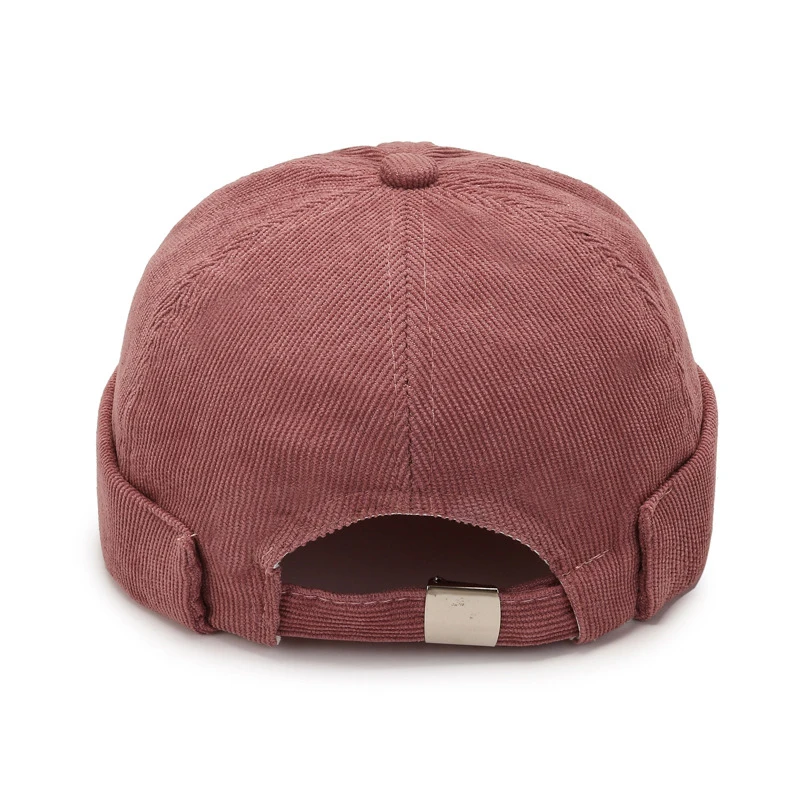 Vintage Men's Summer Cotton Brimless Skullies Cap Solid Color Street Portable Docker Hats Multipurpose Beanie Hat Hip Hop Hats