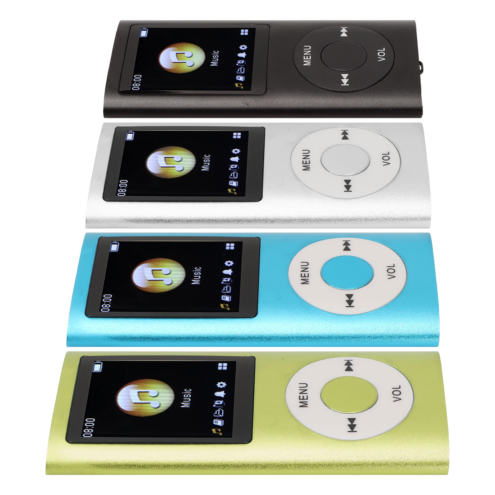 Aluminum Alloy MP3 Player Stylish Multifunctional Lossless Sound Slim 1.8 Inch LCD Screen Portable MP3 Music Player