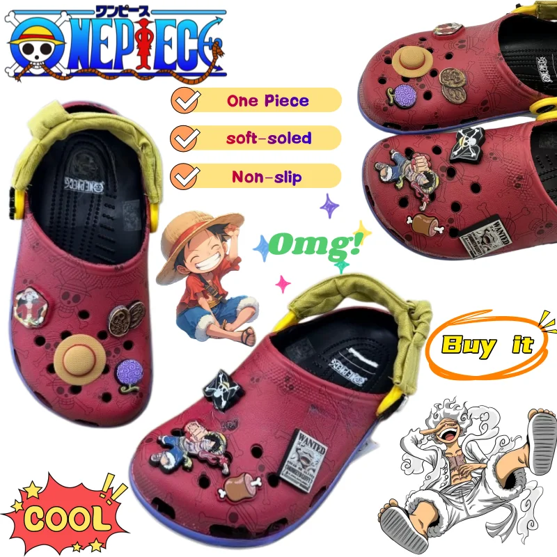 New One Piece Luffy Roronoa Zoro high-fashion cartoon sandals, creative unisex versatile soft-soled non-slip breathable slippers