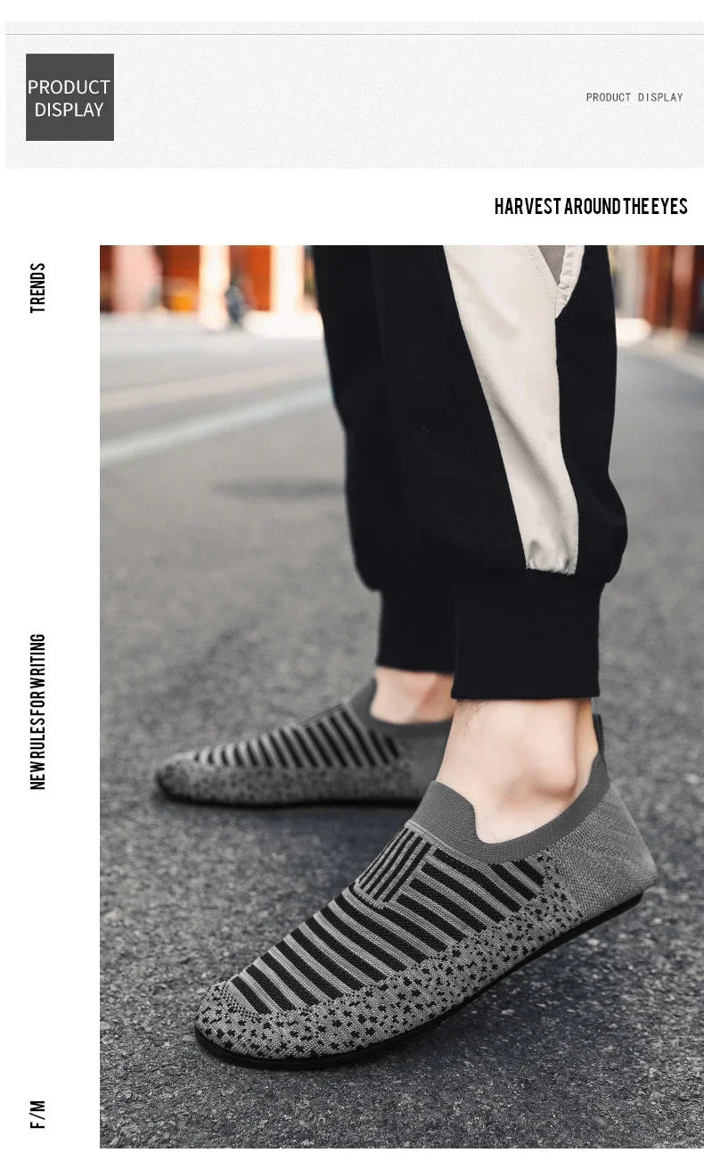 YRZL Mesh Loafers Mens Driving Moccasins High Quality Flats Male Walking Shoes Breathable Mesh Casual Loafers Summer Mens Shoes
