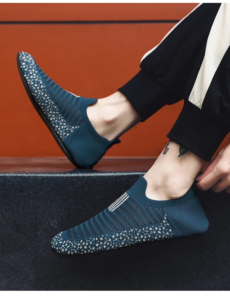 YRZL Mesh Loafers Mens Driving Moccasins High Quality Flats Male Walking Shoes Breathable Mesh Casual Loafers Summer Mens Shoes