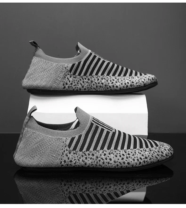 YRZL Mesh Loafers Mens Driving Moccasins High Quality Flats Male Walking Shoes Breathable Mesh Casual Loafers Summer Mens Shoes