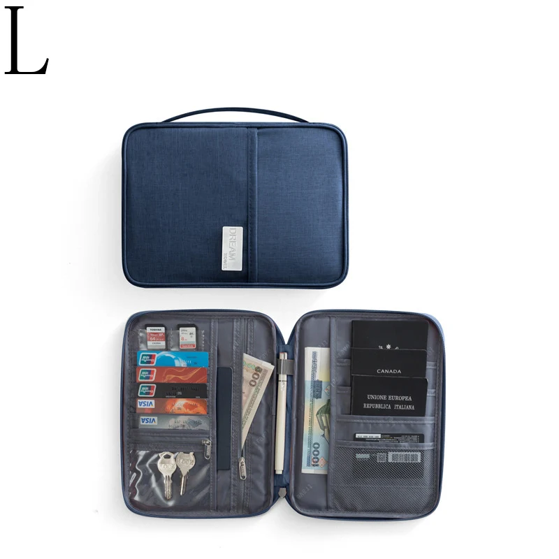 Travel Wallet Family Passport Holder Multi-pockets Waterproof Document Case Organizer Travel accessories Document Bag Cardholder