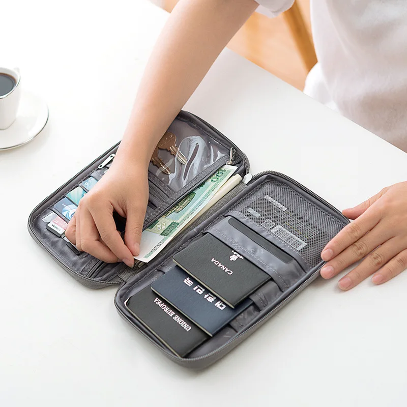Travel Wallet Family Passport Holder Multi-pockets Waterproof Document Case Organizer Travel accessories Document Bag Cardholder