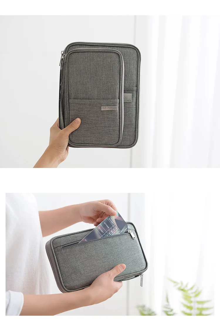 Travel Wallet Family Passport Holder Multi-pockets Waterproof Document Case Organizer Travel accessories Document Bag Cardholder