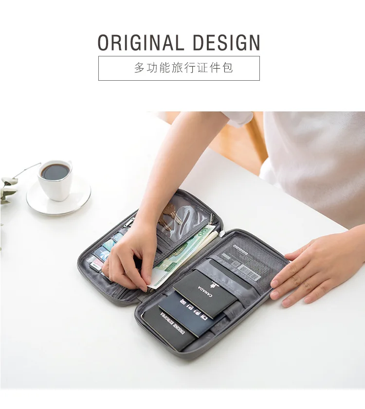 Travel Wallet Family Passport Holder Multi-pockets Waterproof Document Case Organizer Travel accessories Document Bag Cardholder