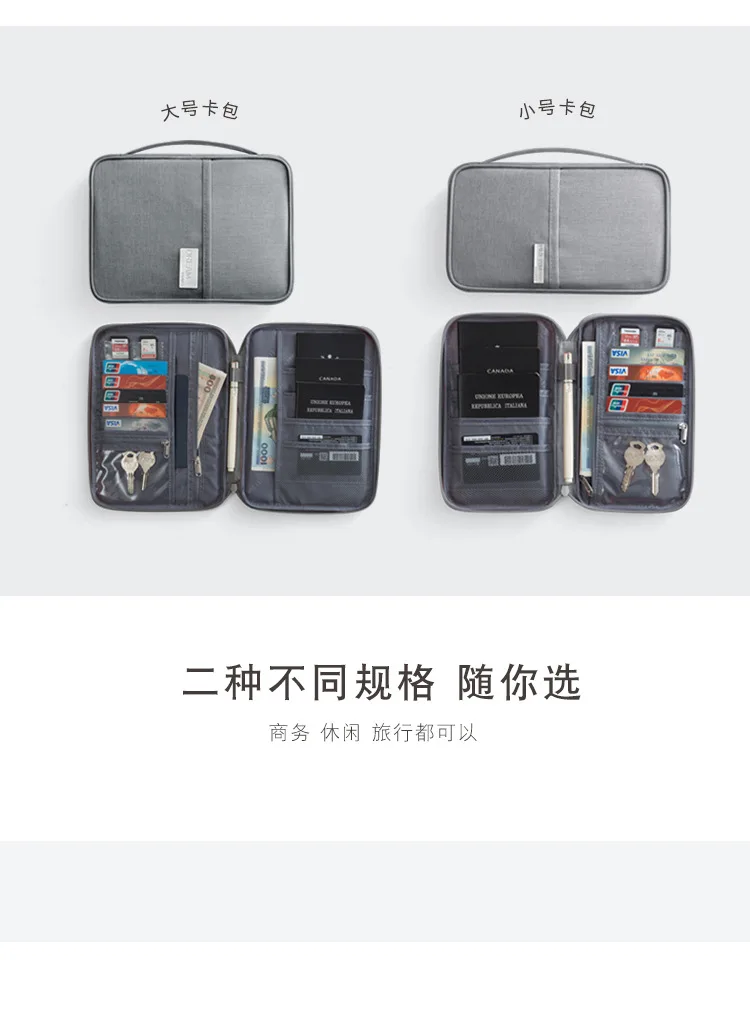 Travel Wallet Family Passport Holder Multi-pockets Waterproof Document Case Organizer Travel accessories Document Bag Cardholder