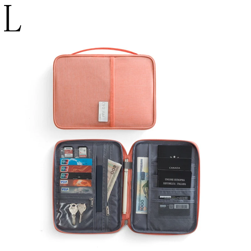 Travel Wallet Family Passport Holder Multi-pockets Waterproof Document Case Organizer Travel accessories Document Bag Cardholder