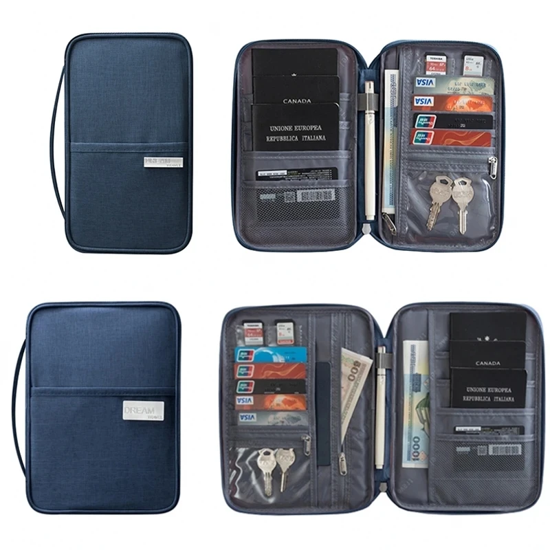 Travel Wallet Family Passport Holder Multi-pockets Waterproof Document Case Organizer Travel accessories Document Bag Cardholder