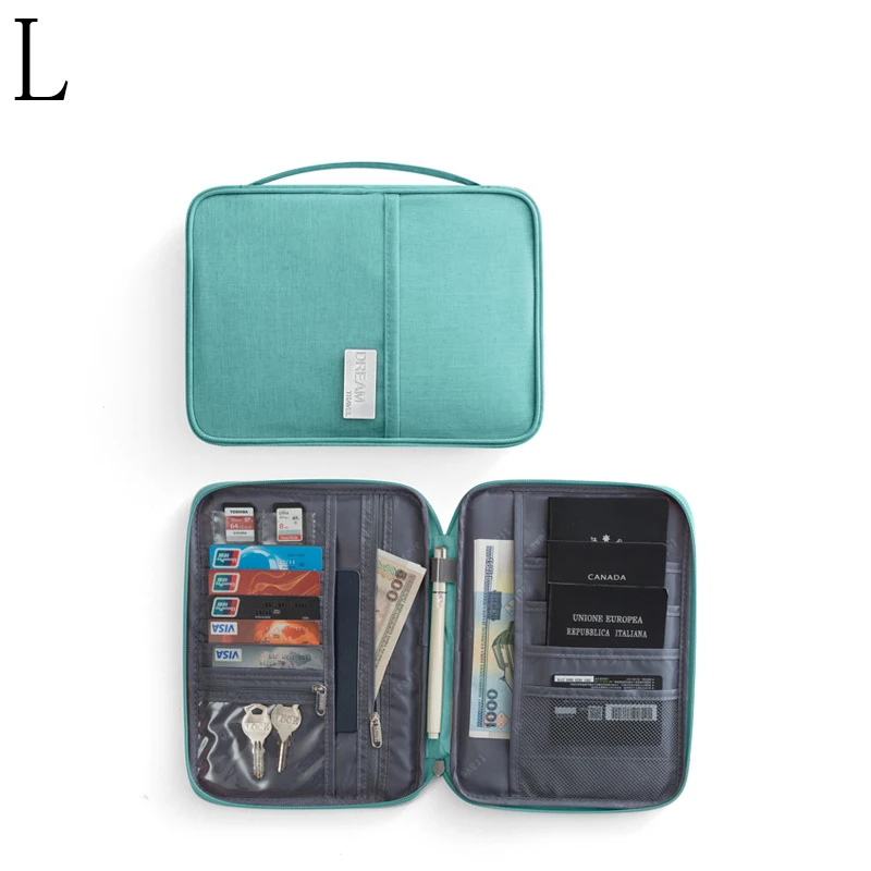 Travel Wallet Family Passport Holder Multi-pockets Waterproof Document Case Organizer Travel accessories Document Bag Cardholder