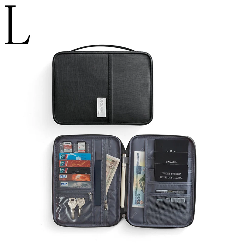 Travel Wallet Family Passport Holder Multi-pockets Waterproof Document Case Organizer Travel accessories Document Bag Cardholder