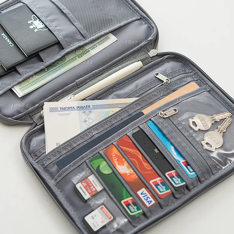 Travel Wallet Family Passport Holder Multi-pockets Waterproof Document Case Organizer Travel accessories Document Bag Cardholder