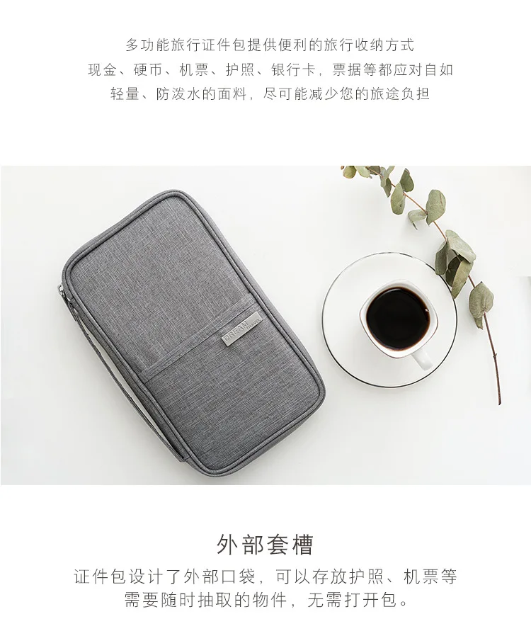 Travel Wallet Family Passport Holder Multi-pockets Waterproof Document Case Organizer Travel accessories Document Bag Cardholder
