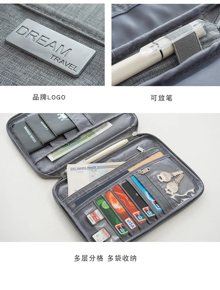 Travel Wallet Family Passport Holder Multi-pockets Waterproof Document Case Organizer Travel accessories Document Bag Cardholder