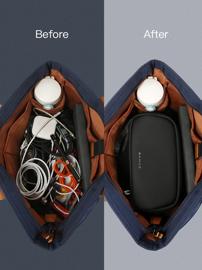 BANGE Travel Organizer Bag Power Bank Mini Pouch Electronics Gadgets Accessorie Case for USB Cable Cords,Hard Drives Storage Bag