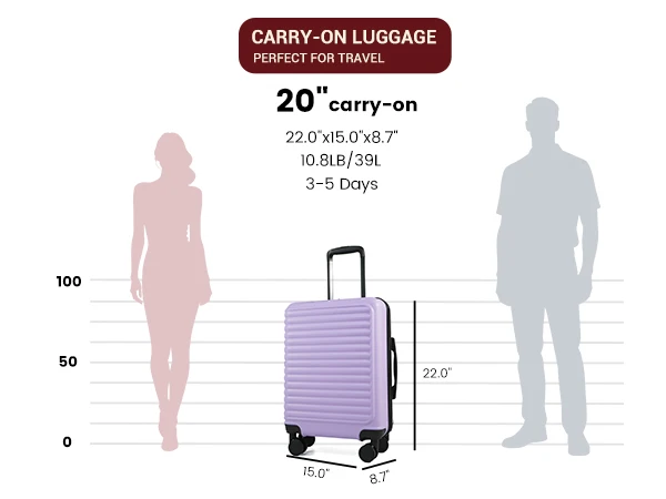 Travehouse Hardshell Carry On Luggage Airline Approved 20", Small Suitcase With Spinner Wheels