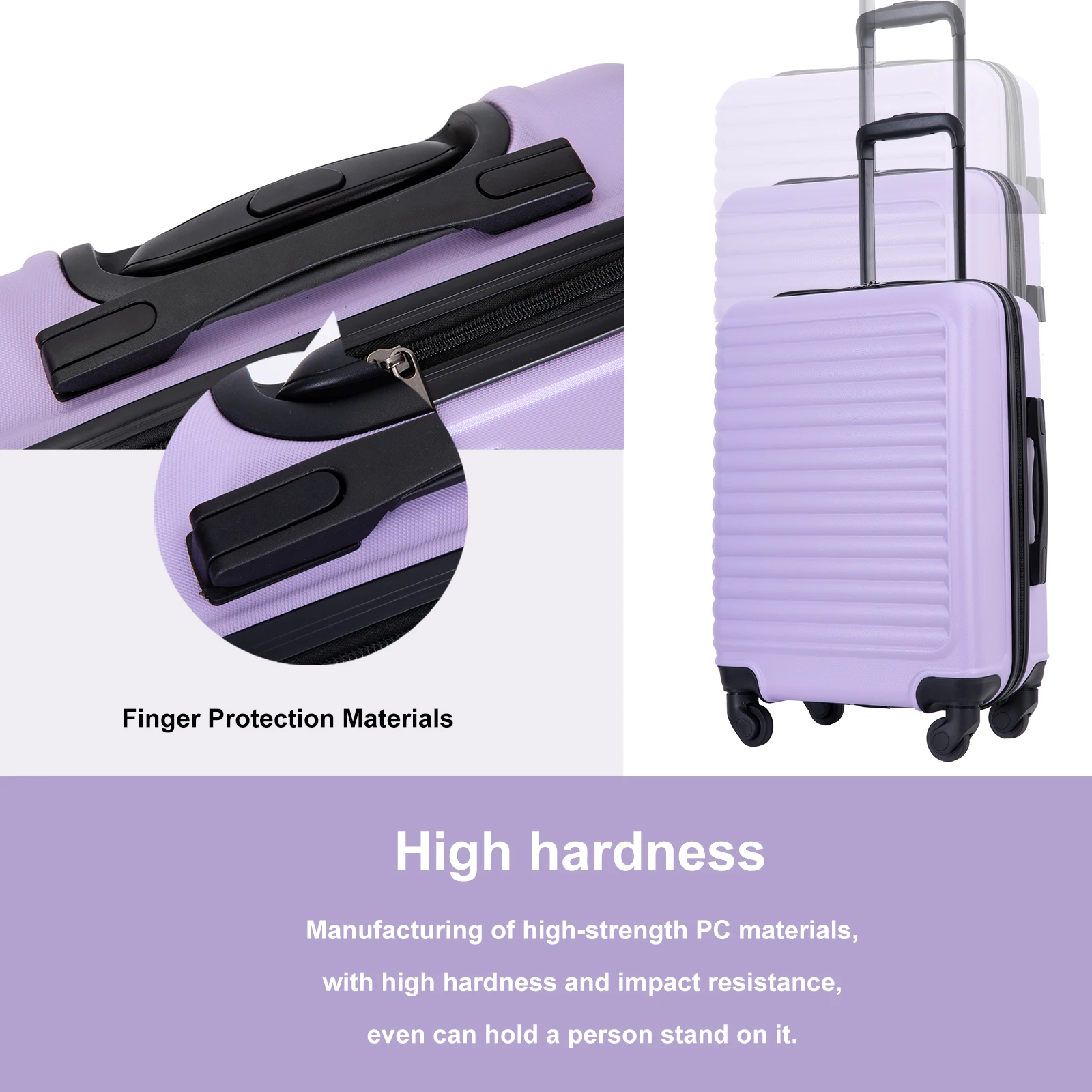 Travehouse Hardshell Carry On Luggage Airline Approved 20", Small Suitcase With Spinner Wheels