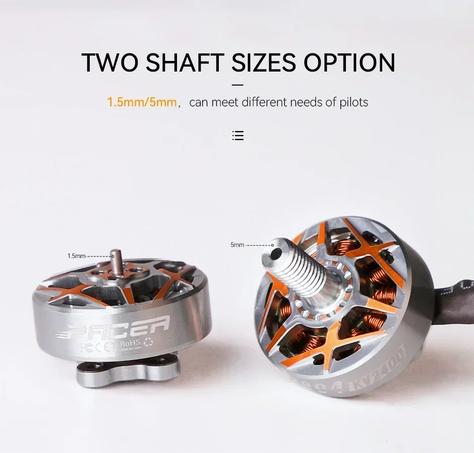T-MOTOR P1804 2400KV 3400KV 4-6S Motor 13.78g 12N14P 1.5/5mm Shaft for 3-4" FPV Freestyle Toothpick Cinewhoop