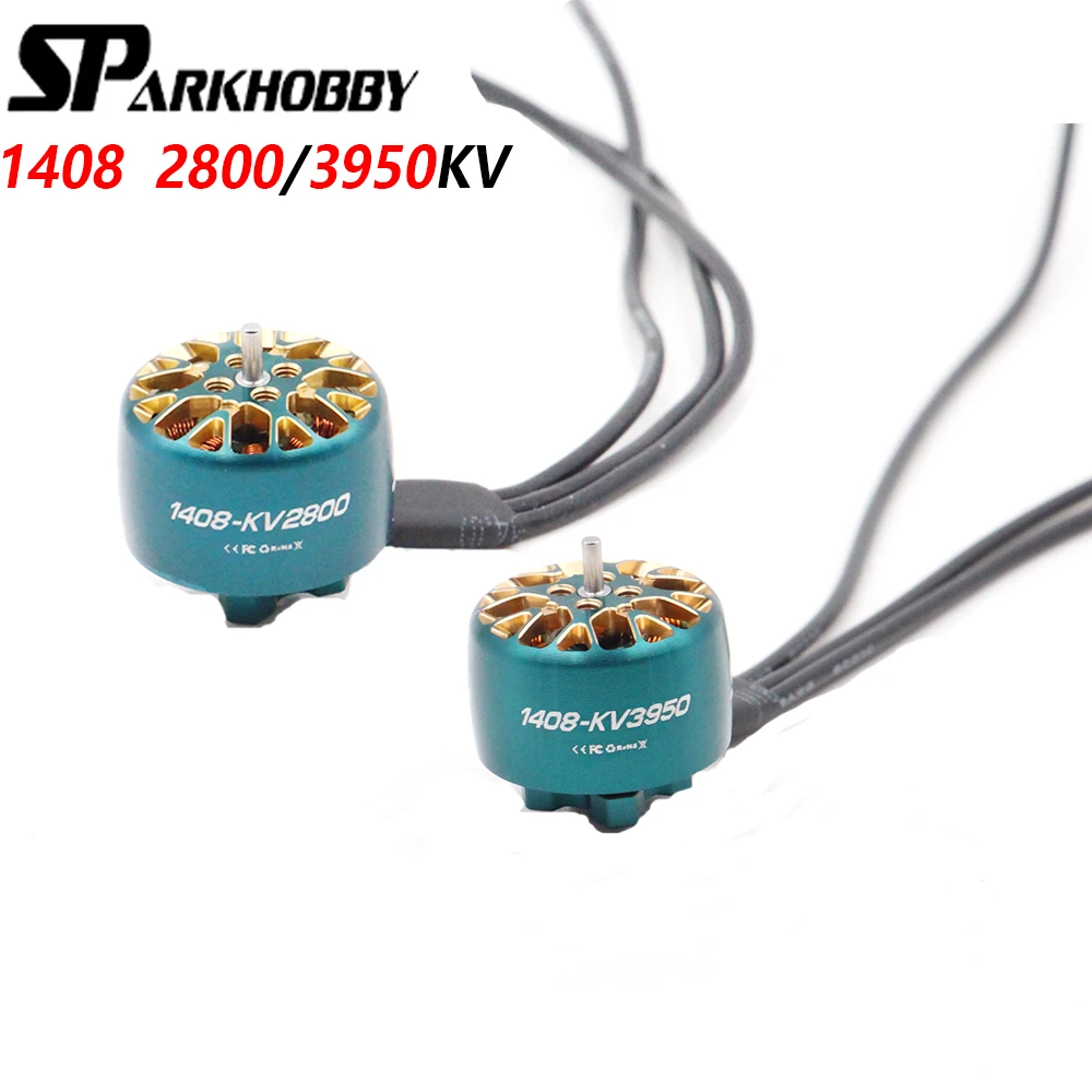 SPARKHOBY1408 KV2800 KV3950 FPV brushless motor 3~6S Lipo 1.5mm shaft 2828 propellers For 200mm 210mm 220mm Drone soccer parts