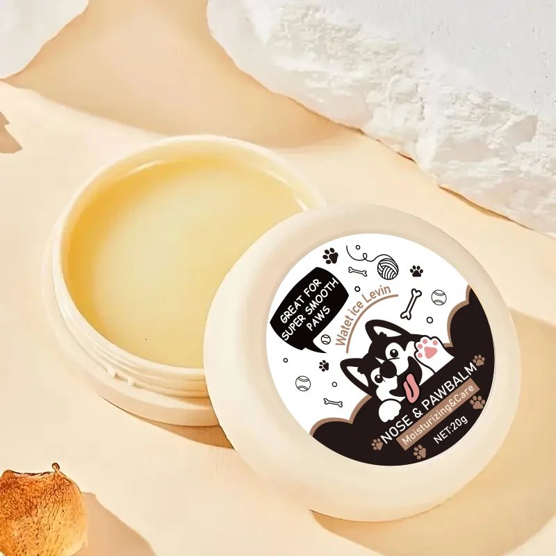 20g Dog Nose and Paw Balm Dog Paw Cream Cats Dogs Paw Protector Cream Pet Feet Moisturizer Pet Crack Feet Repair Pet Accessories