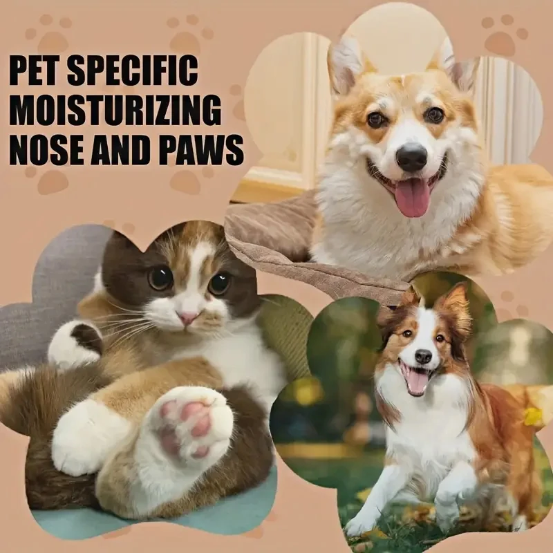 20g Dog Nose and Paw Balm Dog Paw Cream Cats Dogs Paw Protector Cream Pet Feet Moisturizer Pet Crack Feet Repair Pet Accessories