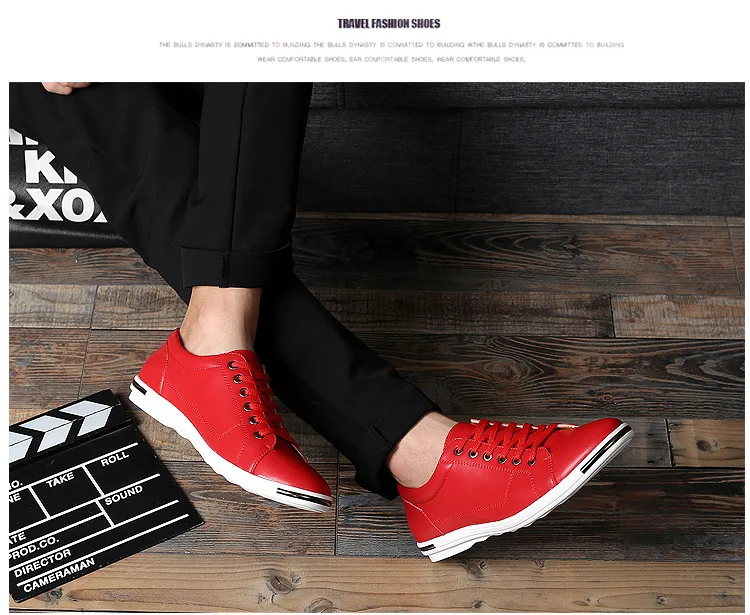 Fashion Men's Leather Shoes 2026 Plus Size 48 Men Leather Shoes Simple Designer Men's Shoes Breathable Classic Lace-up Sneakers