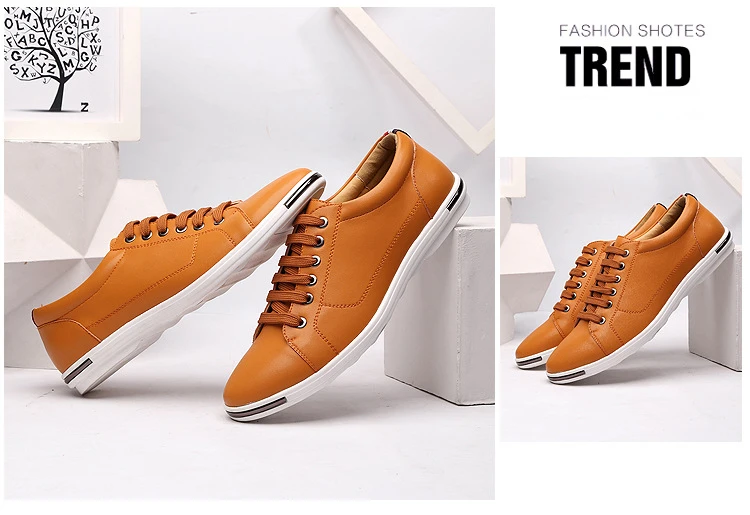 Fashion Men's Leather Shoes 2026 Plus Size 48 Men Leather Shoes Simple Designer Men's Shoes Breathable Classic Lace-up Sneakers