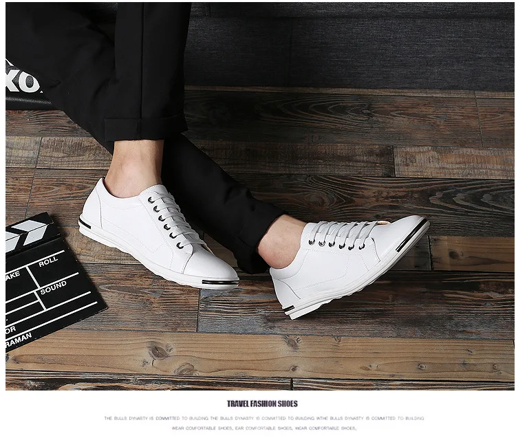Fashion Men's Leather Shoes 2026 Plus Size 48 Men Leather Shoes Simple Designer Men's Shoes Breathable Classic Lace-up Sneakers