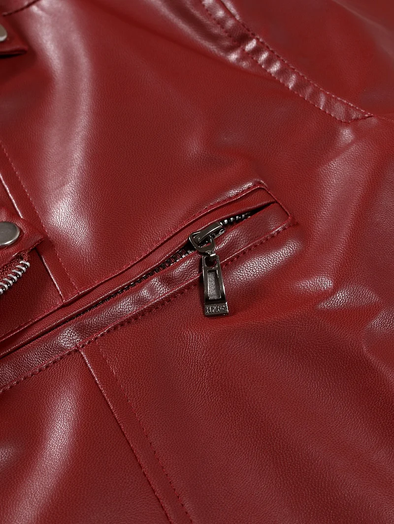 Spring Autumn Fashion Men Streetwear Black PU Leather Jacket Mens Zipper Hip Hop Coat Male Motorcycle Faux Leather Jackets