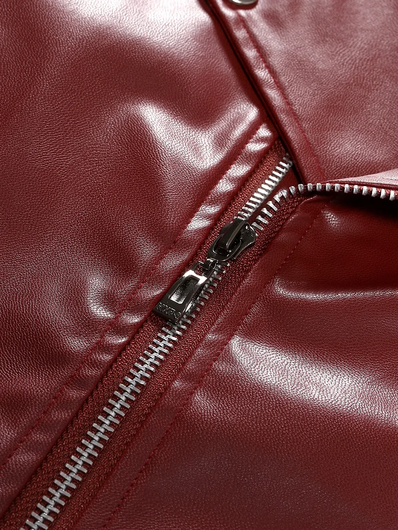 Spring Autumn Fashion Men Streetwear Black PU Leather Jacket Mens Zipper Hip Hop Coat Male Motorcycle Faux Leather Jackets