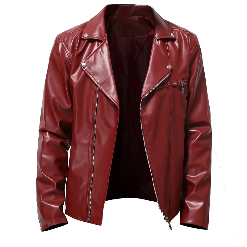 Spring Autumn Fashion Men Streetwear Black PU Leather Jacket Mens Zipper Hip Hop Coat Male Motorcycle Faux Leather Jackets