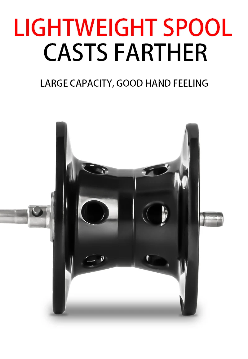BILLINGS AW 200 Series,6.3:1 Gear Ratio,18LB Max Drag,Baitcasting Reel,For Freshwater Saltwater