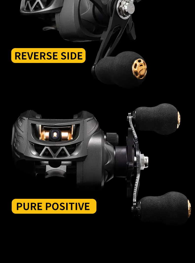 Rooblinos AK Series,7.2:1 Gear Ratio,2+1 Ball Bearing,18LB Max Drag,Baitcasting Reel,For Freshwater Saltwater