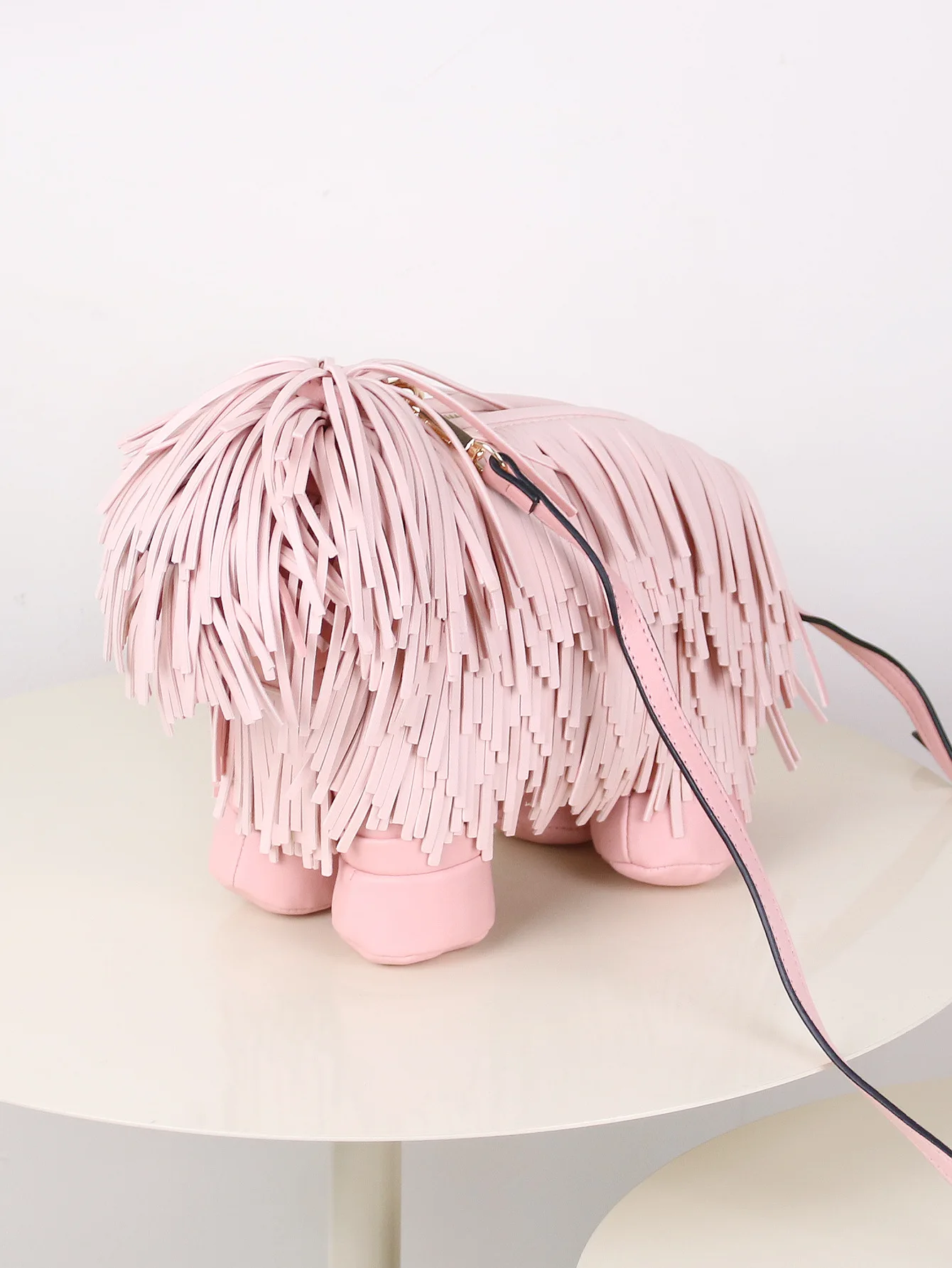 Novelty Tassel Puppy Shape Women's Shoulder Bag Crossbody Cute Cartoon Animal Shape Purses and Handbag Designer Tote Bag