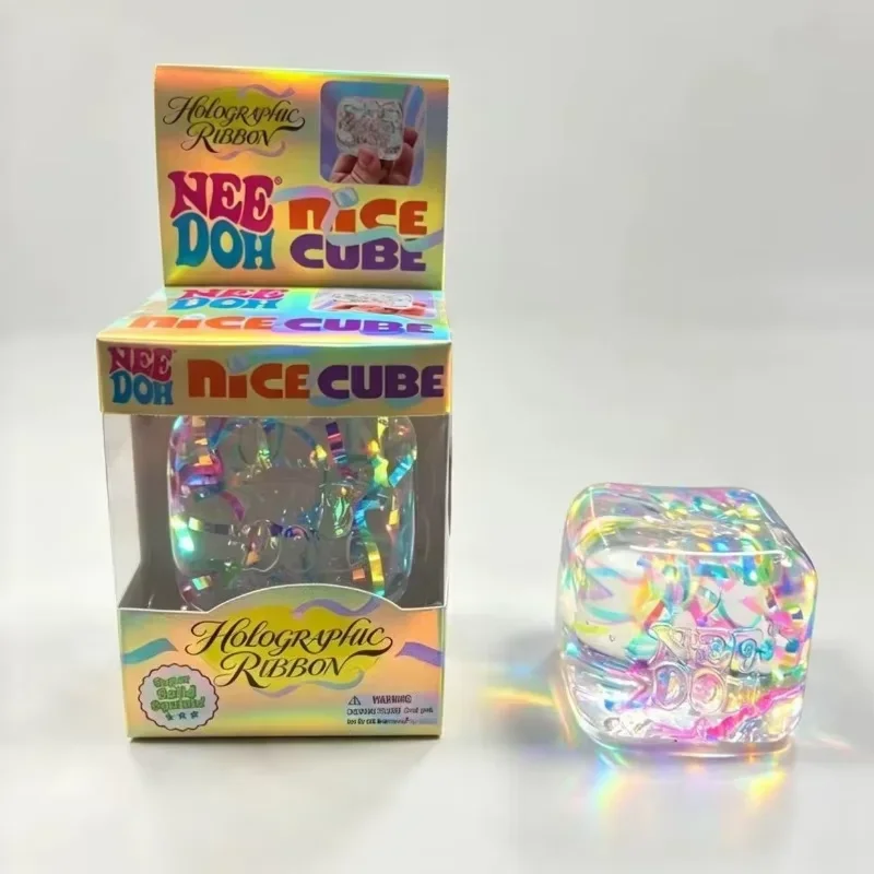 Needoh Holographic Ribbon Squeeze Sensory Colorful Knead Stretch Anxiety Relief ADHD Fidget Leisure Adult Gift