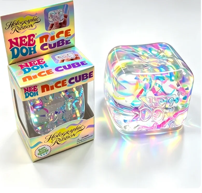 Needoh Holographic Ribbon Squeeze Sensory Colorful Knead Stretch Anxiety Relief ADHD Fidget Leisure Adult Gift