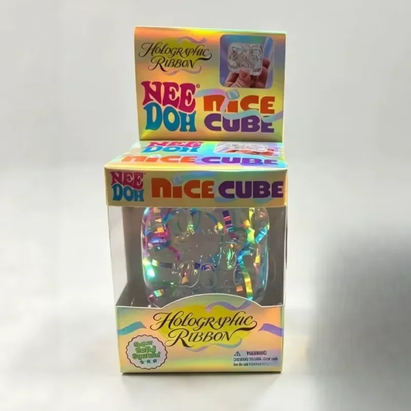 Needoh Holographic Ribbon Squeeze Sensory Colorful Knead Stretch Anxiety Relief ADHD Fidget Leisure Adult Gift
