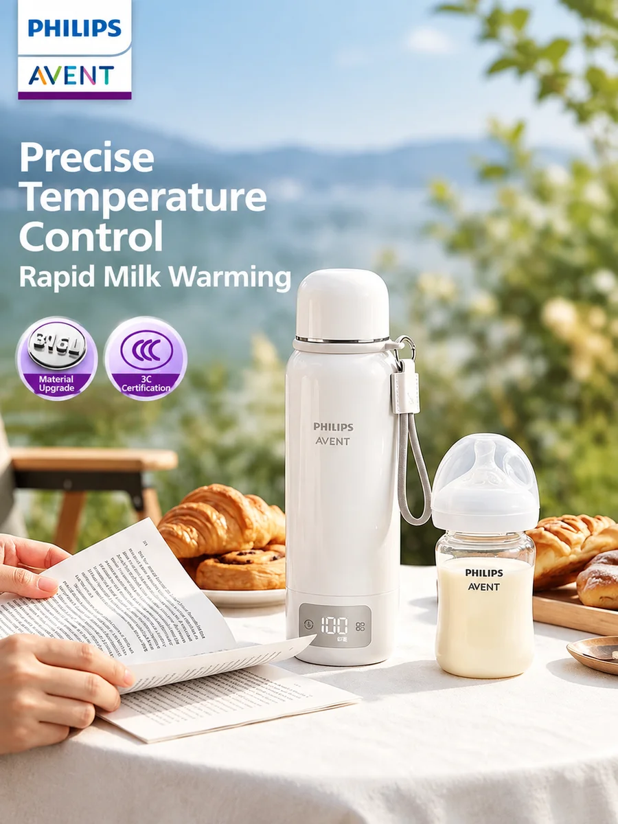 Avent Portable Bottle Warmer Travel Kettle 550ml 316L Stainless Steel 100C Boiling Constant Temperature Baby Formula Milk Warmer