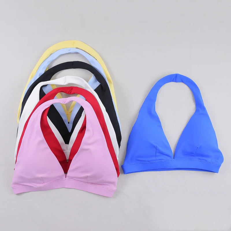 Women's V-neck Hanging Neck Cool Yoga Underwear Fitness Running Breathable Sexy Bra