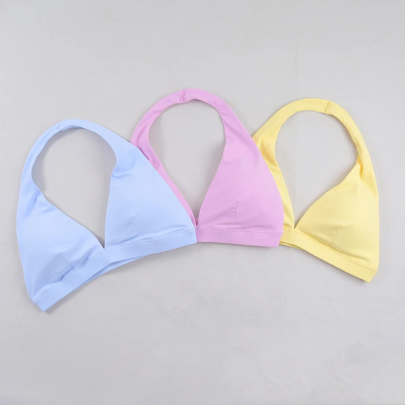 Women's V-neck Hanging Neck Cool Yoga Underwear Fitness Running Breathable Sexy Bra