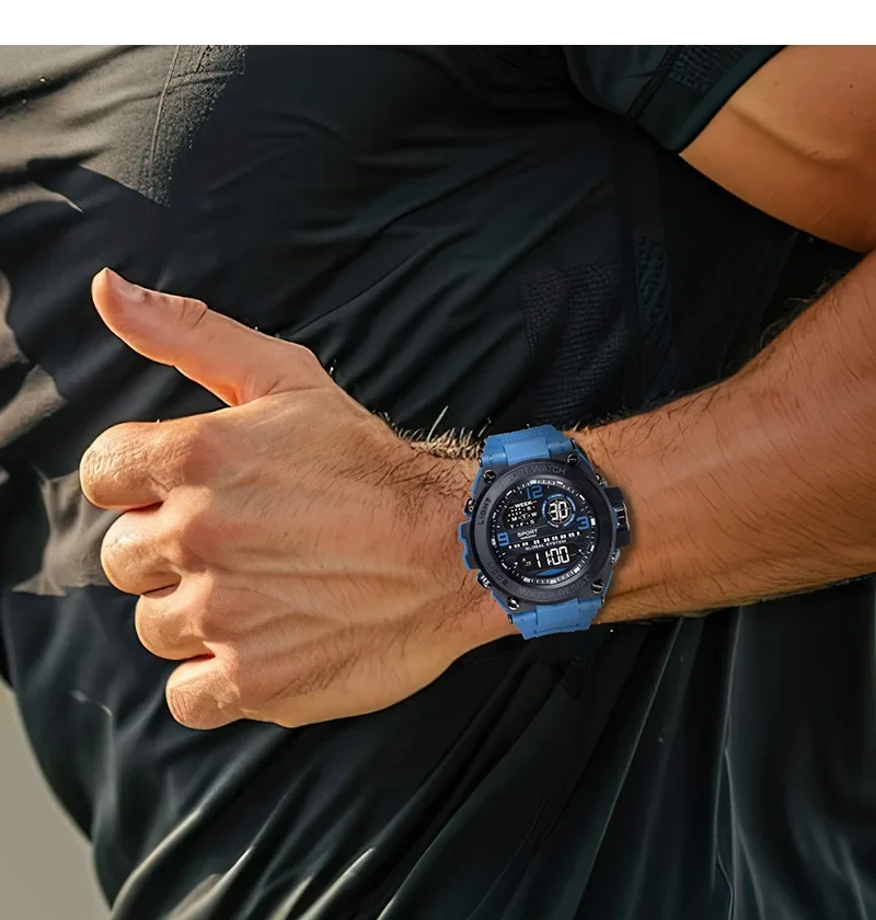 Luxury Electronic Watch for Man Outdoor Sports Men's Watches Stopwatch Waterproof Calendar LED Digital Sports Watch for Student
