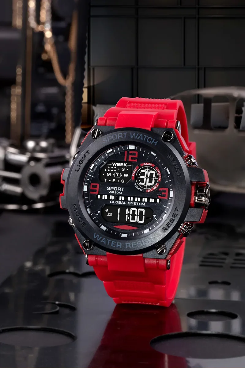 Luxury Electronic Watch for Man Outdoor Sports Men's Watches Stopwatch Waterproof Calendar LED Digital Sports Watch for Student