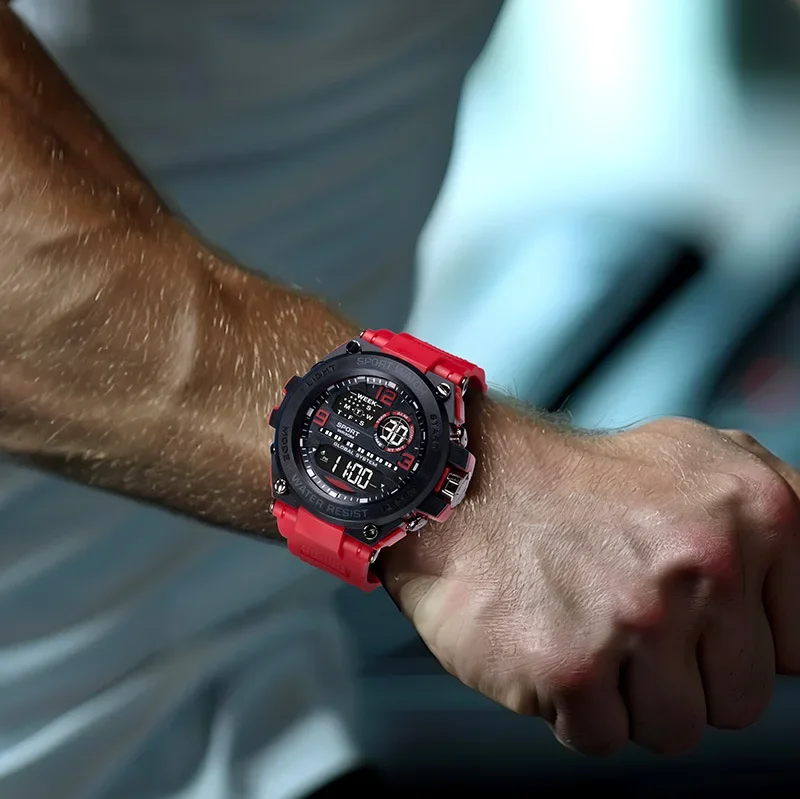 Luxury Electronic Watch for Man Outdoor Sports Men's Watches Stopwatch Waterproof Calendar LED Digital Sports Watch for Student