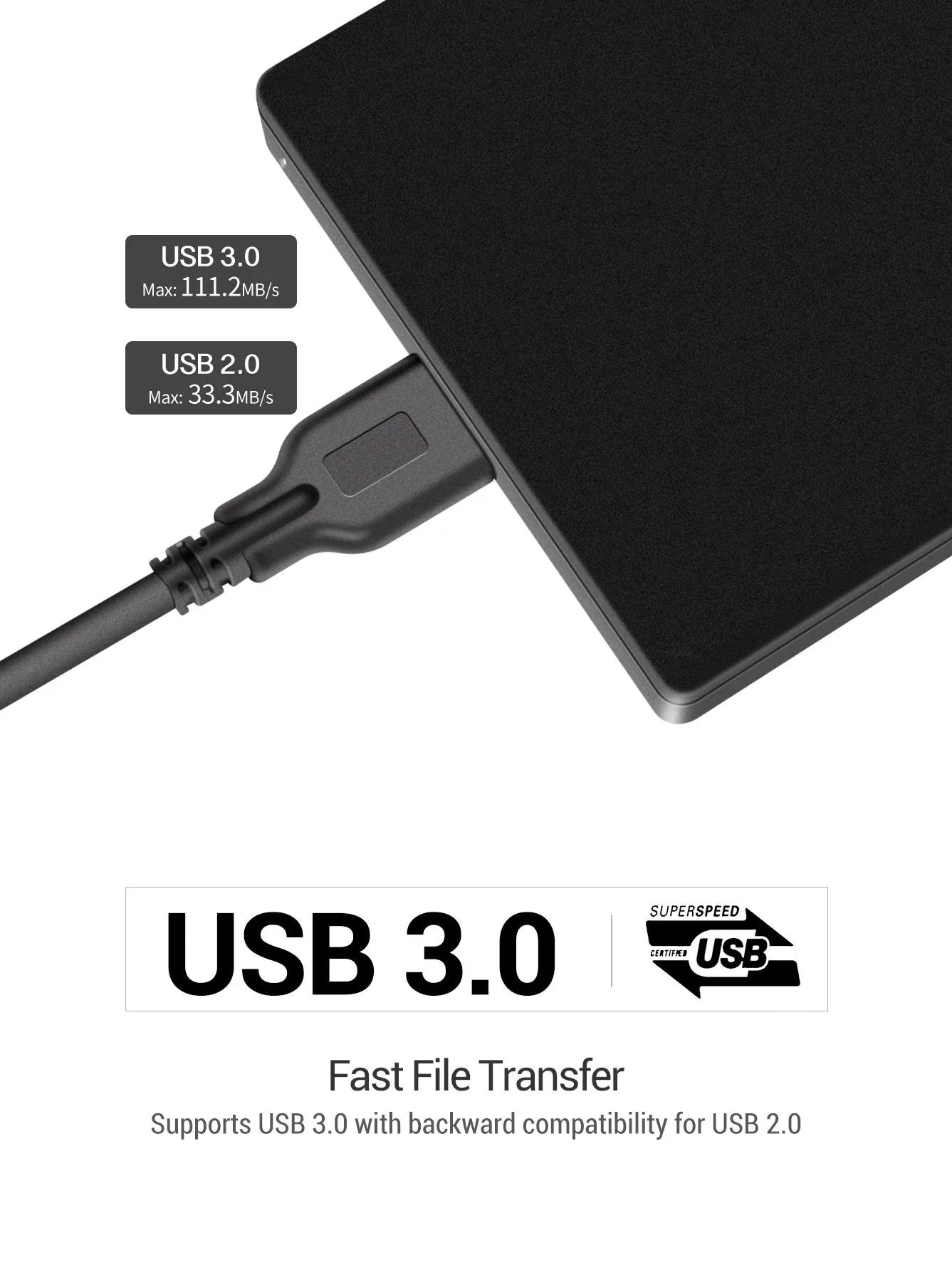 KESU HDD 2.5" Portable External Hard Drive 2TB/1TB/500GB/750GB USB3.0 Disk Memory for PC Tablets PS4 Notebook Desktop Computer