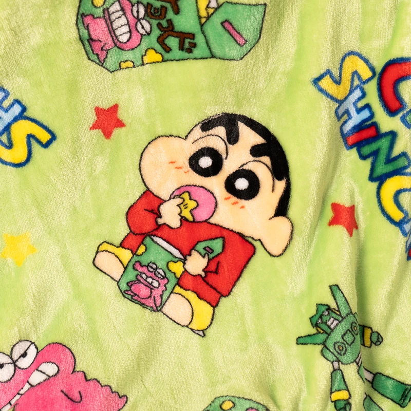 Cartoon Crayon Shin chan Blanket flannel Student Office Napping Blanket Cute Velvet Blanket Dormitory Bed Sheet Blanket Gift