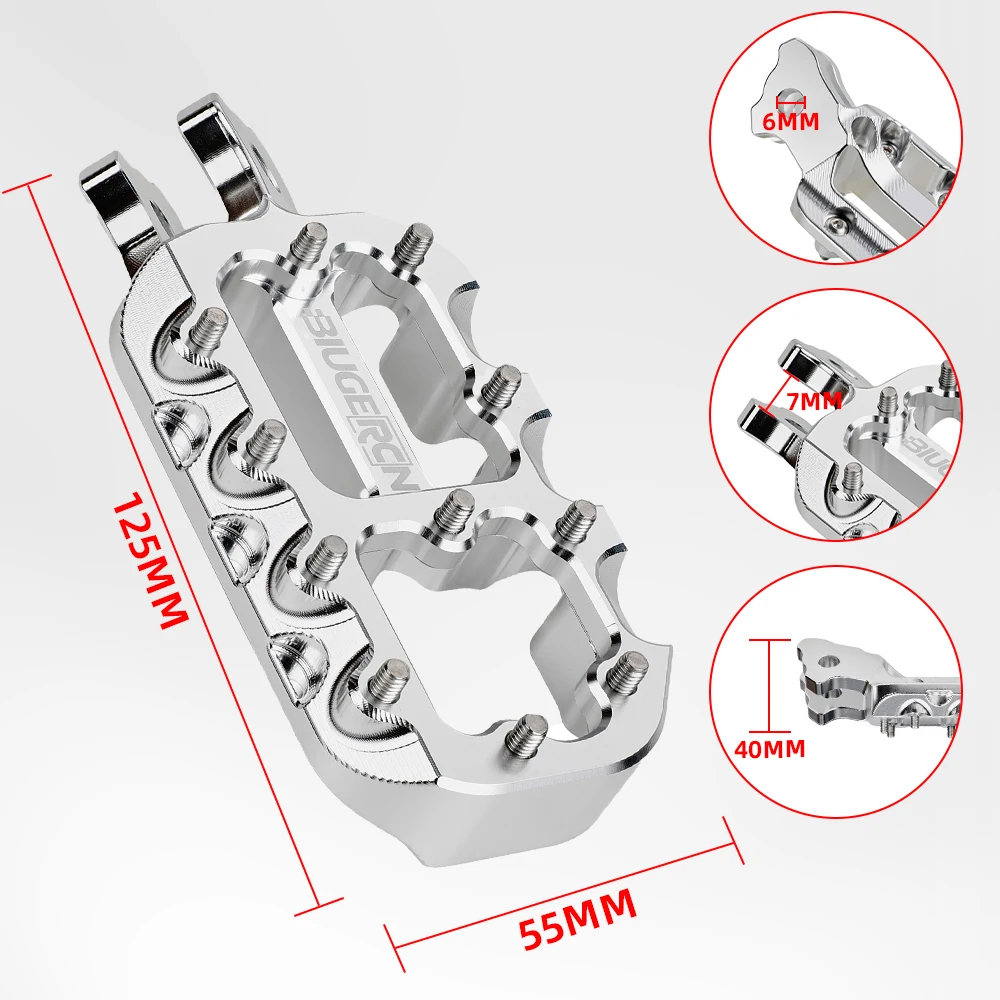 FootPegs Motorcycle For Surron Lightbee Segway X260 X160 Electric Dirt Bike Aluminum Foot Rests Pedals Dirt Pit Bike Accessories