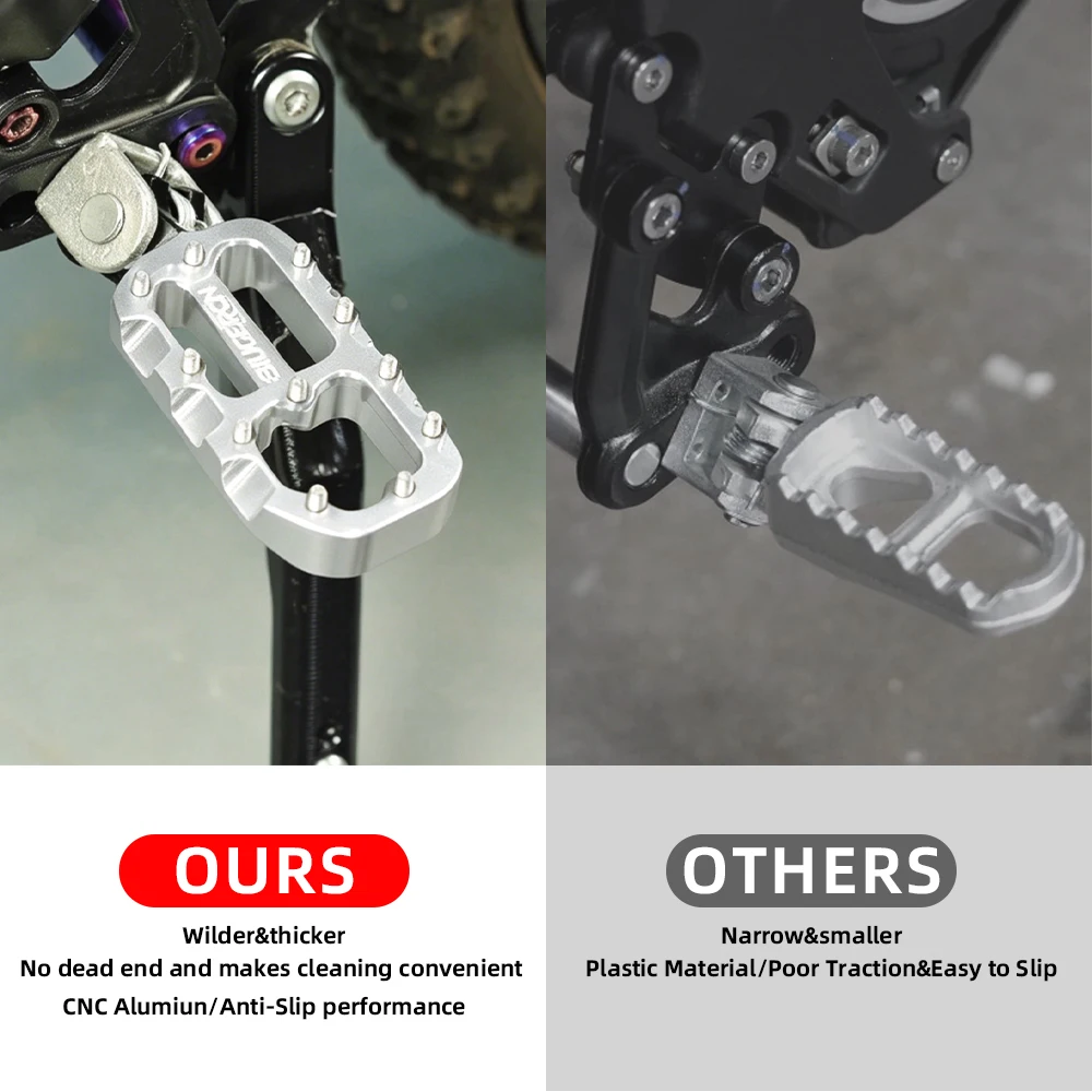 FootPegs Motorcycle For Surron Lightbee Segway X260 X160 Electric Dirt Bike Aluminum Foot Rests Pedals Dirt Pit Bike Accessories